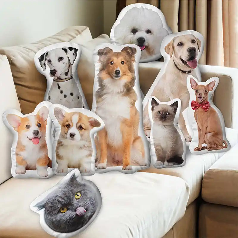 Personalized Pet Pillow Shaped Looks Like Your Dog Cat Picture