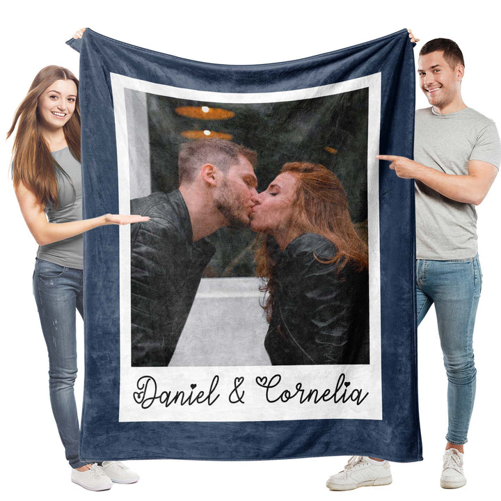 Custom Photo Text  Flannel Blankets