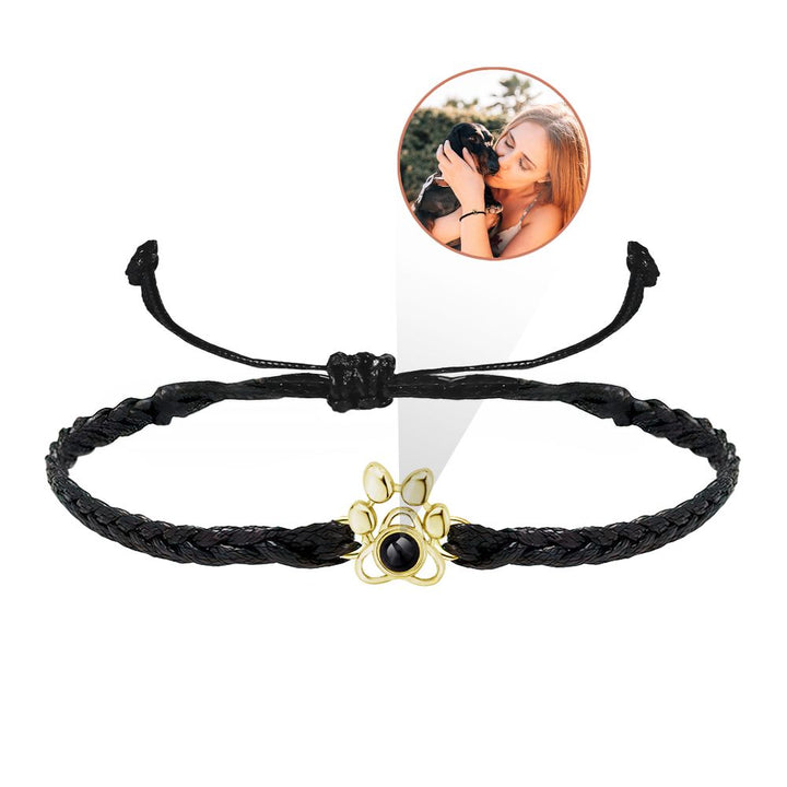 Customized Personalized Photo Dog Paw Bracelet