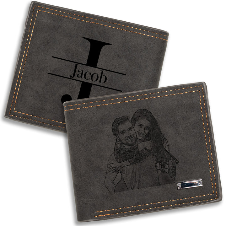 Easycosy Personalized Photo Wallet Engraved with Text-4