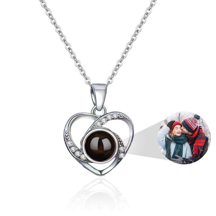 Easycosy Personalized Infinite Love With Diamond Projection Necklace