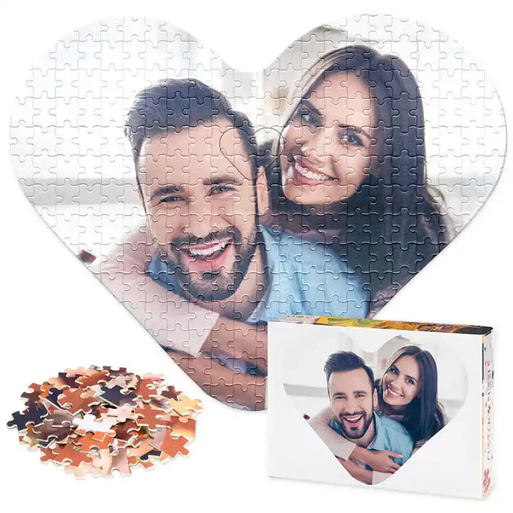 Custom Photo Heart Shaped Puzzle Gifts 344 Pieces