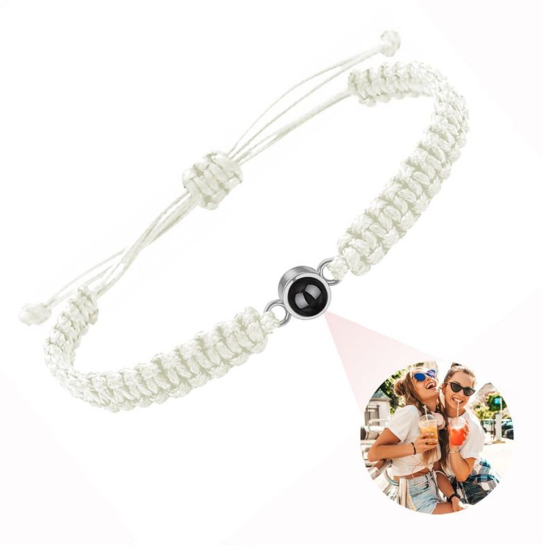 Customized Personalized Photo Bracelet With Thick Rope