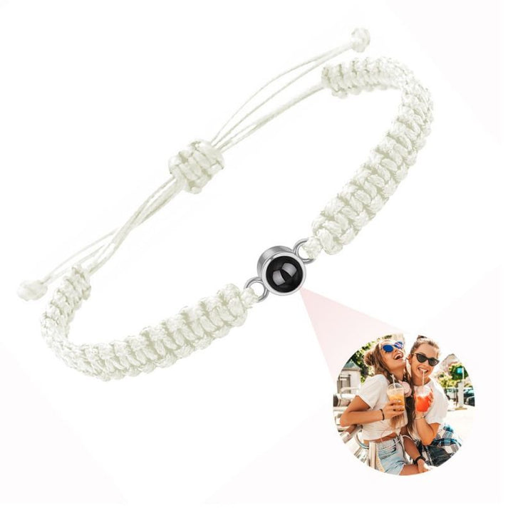 Customized Personalized Photo Bracelet With Thick Rope