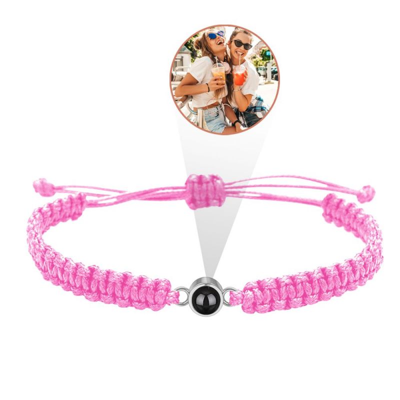 Customized Personalized Photo Bracelet With Thick Rope