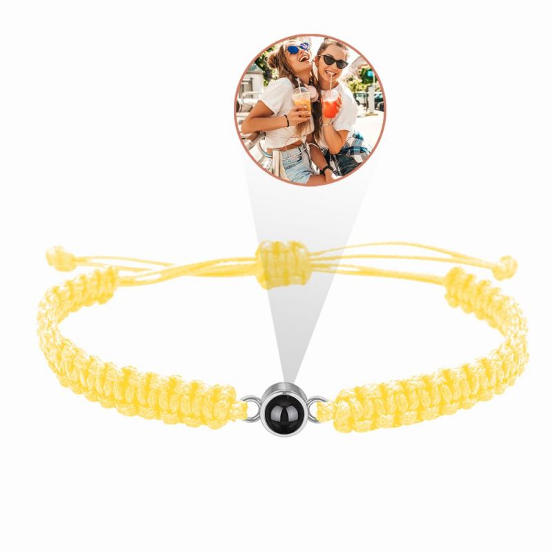 Customized Personalized Photo Bracelet With Thick Rope