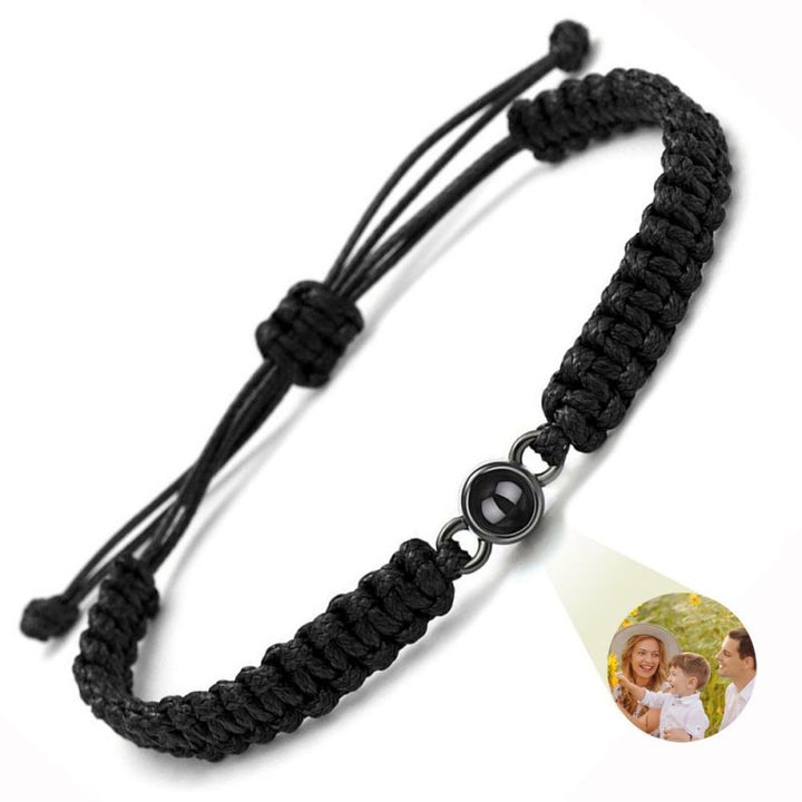 Customized Personalized Photo Bracelet With Thick Rope