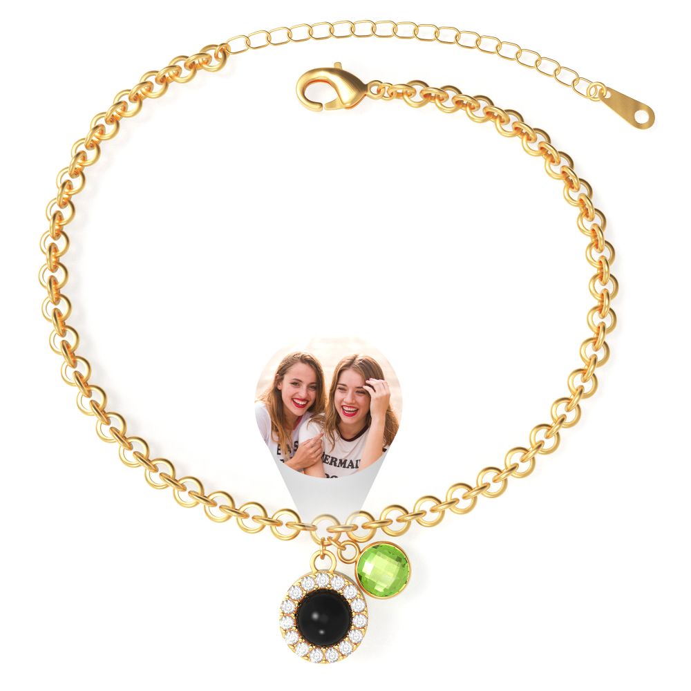 Personalized Birthstone Pendants Projection Bracelet