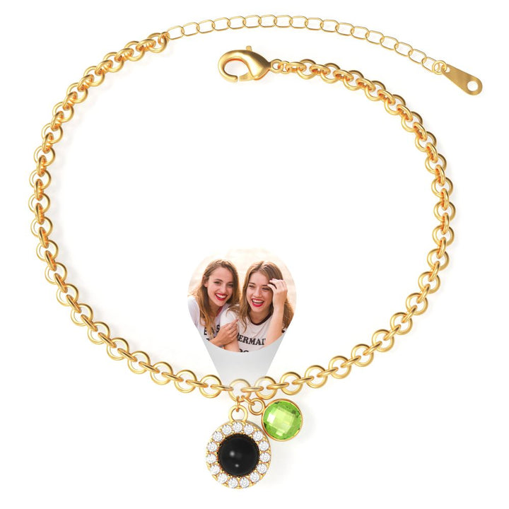 Personalized Birthstone Pendants Projection Bracelet