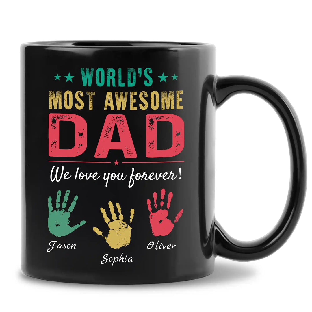 Easycosy Personalized Name Coffee Mug Handprint Design