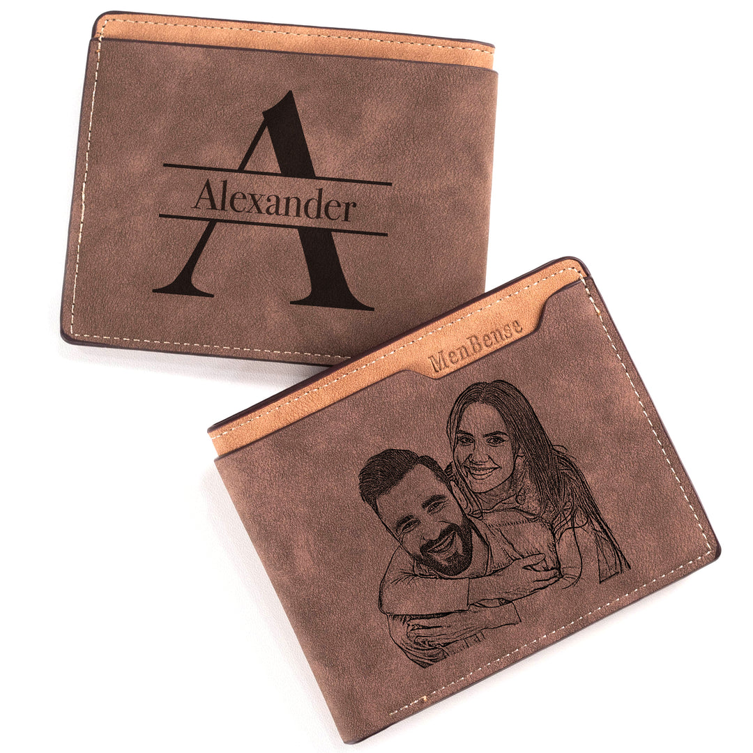 Easycosy Personalized Photo Wallet Engraved with Text-3