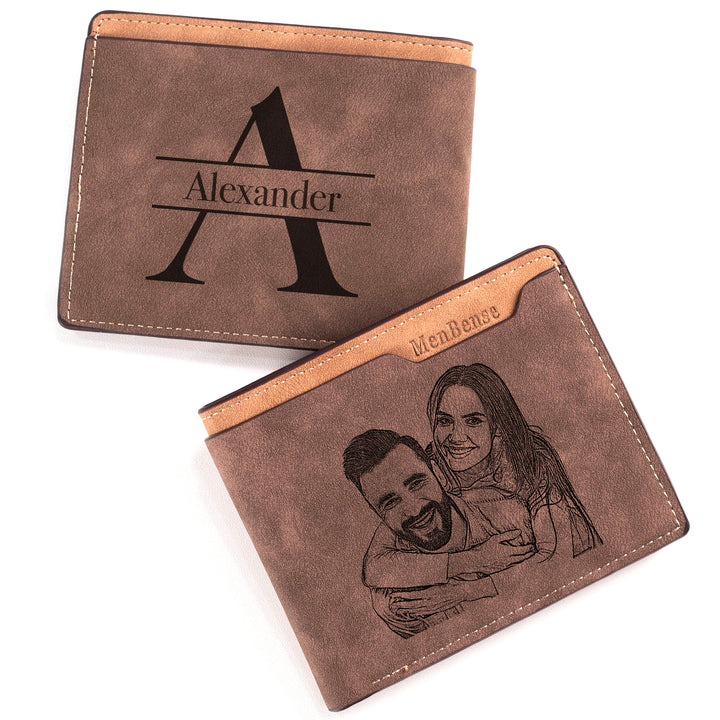 Easycosy Personalized Photo Wallet Engraved with Text-3