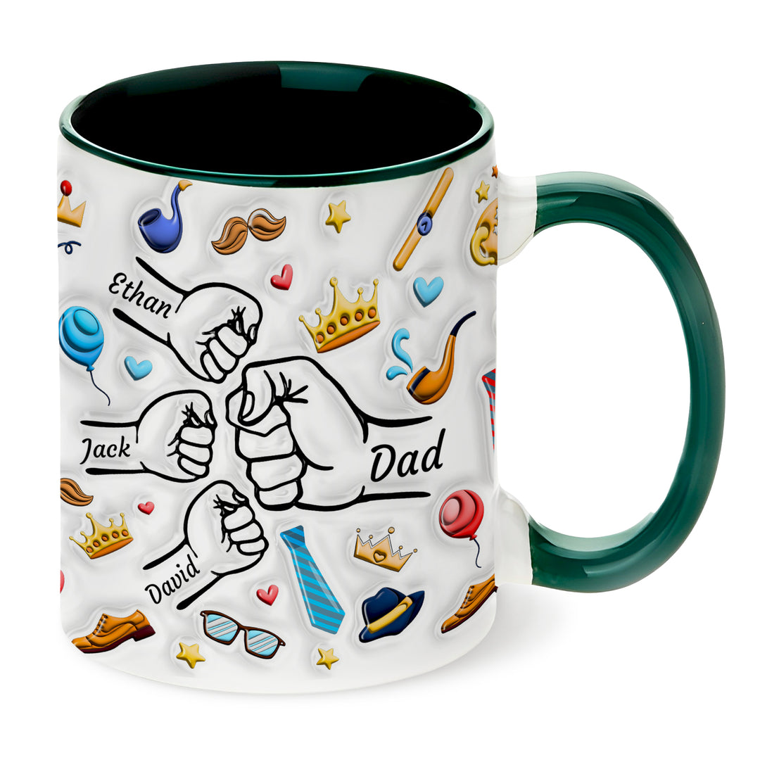 Easycosy Personalized Name Coffee Mug Fist Bump Design