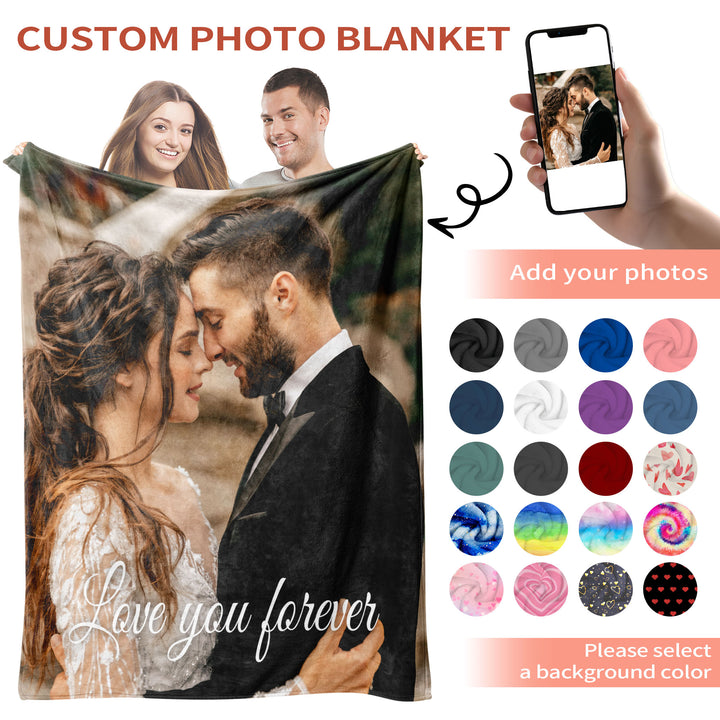 Ideas Custom Full Photos Text  Flannel Blankets
