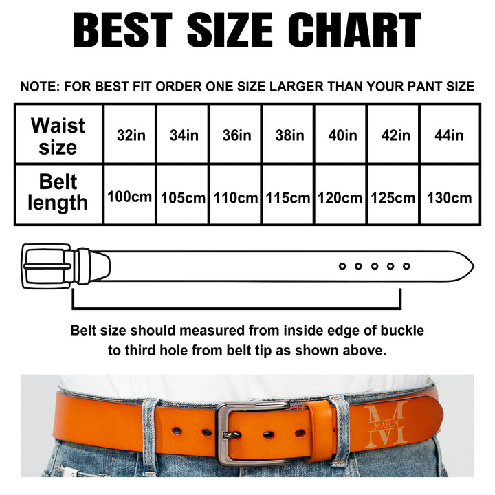 Easycosy Personalized Leather Belt-3（Made in USA）