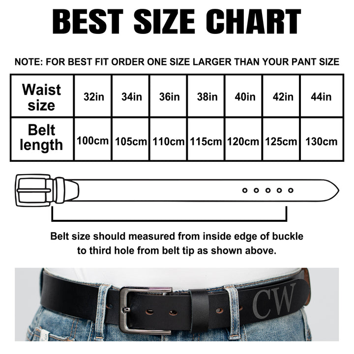 Easycosy Personalized Leather Belt（Made in USA）