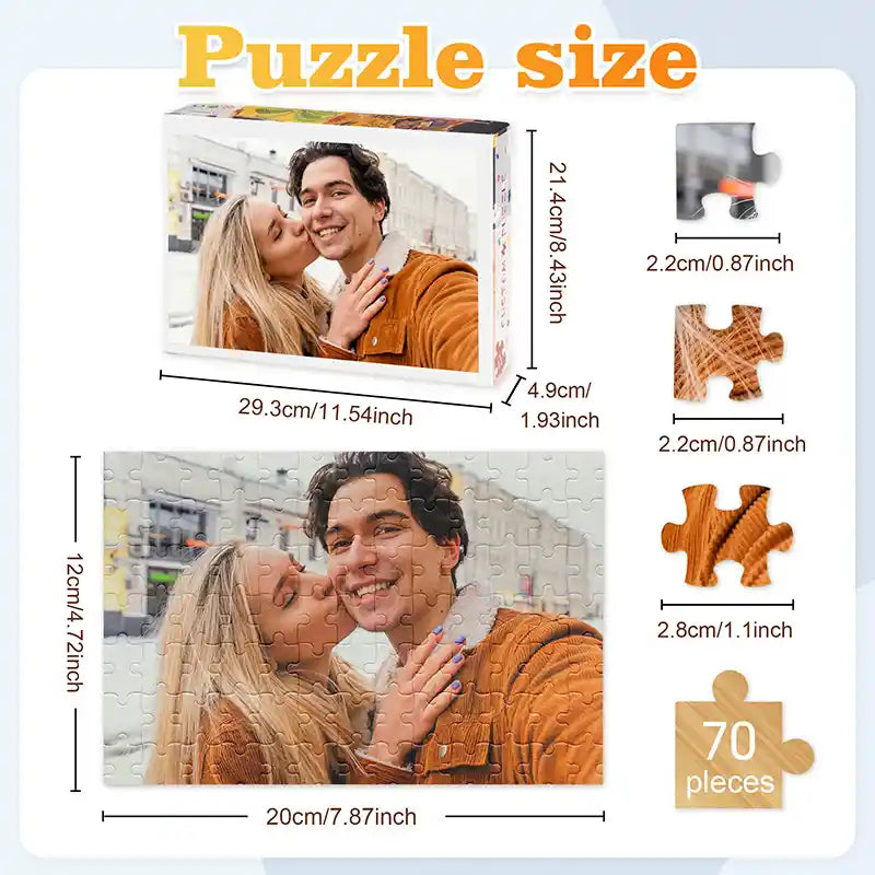 Custom Photo Puzzle Valentine's Day Gifts 70 Pieces(12x20cm)