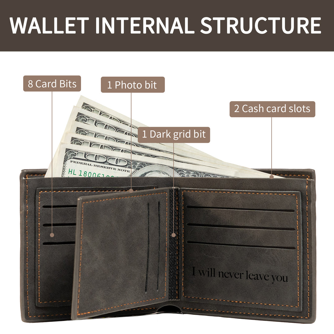 Easycosy Personalized Photo Wallet Engraved with Text-4