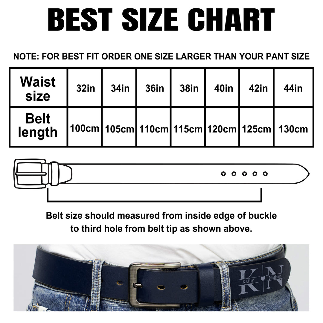 Easycosy Personalized Leather Belt-6（Made in USA）