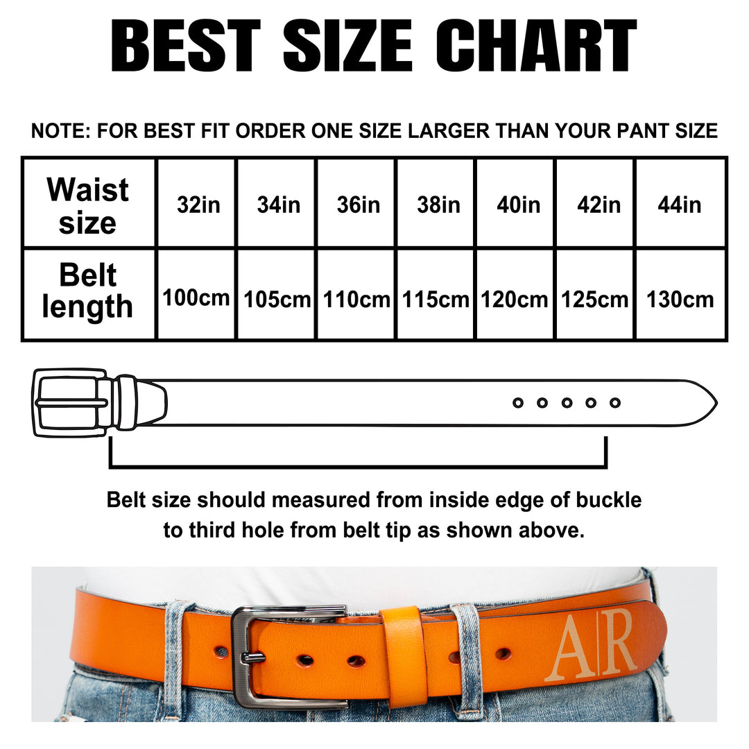 Easycosy Personalized Leather Belt-4（Made in USA）