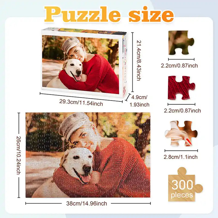 Custom Pet Photo Puzzle Gifts 300 Pieces(26x38cm)