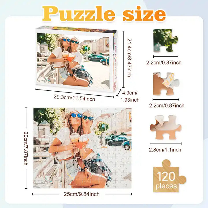 Custom Photo Puzzle Best Friends Gifts 120 Pieces(20x25cm)