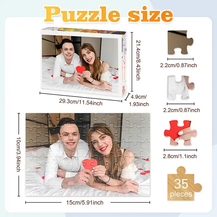 Custom Photo Puzzle Valentine's Day Gifts 35 Pieces(10x15cm)