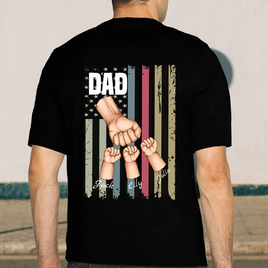Easycosy Father's Day Shirt for Dad Personalized Papa T-Shirt（Made in USA）