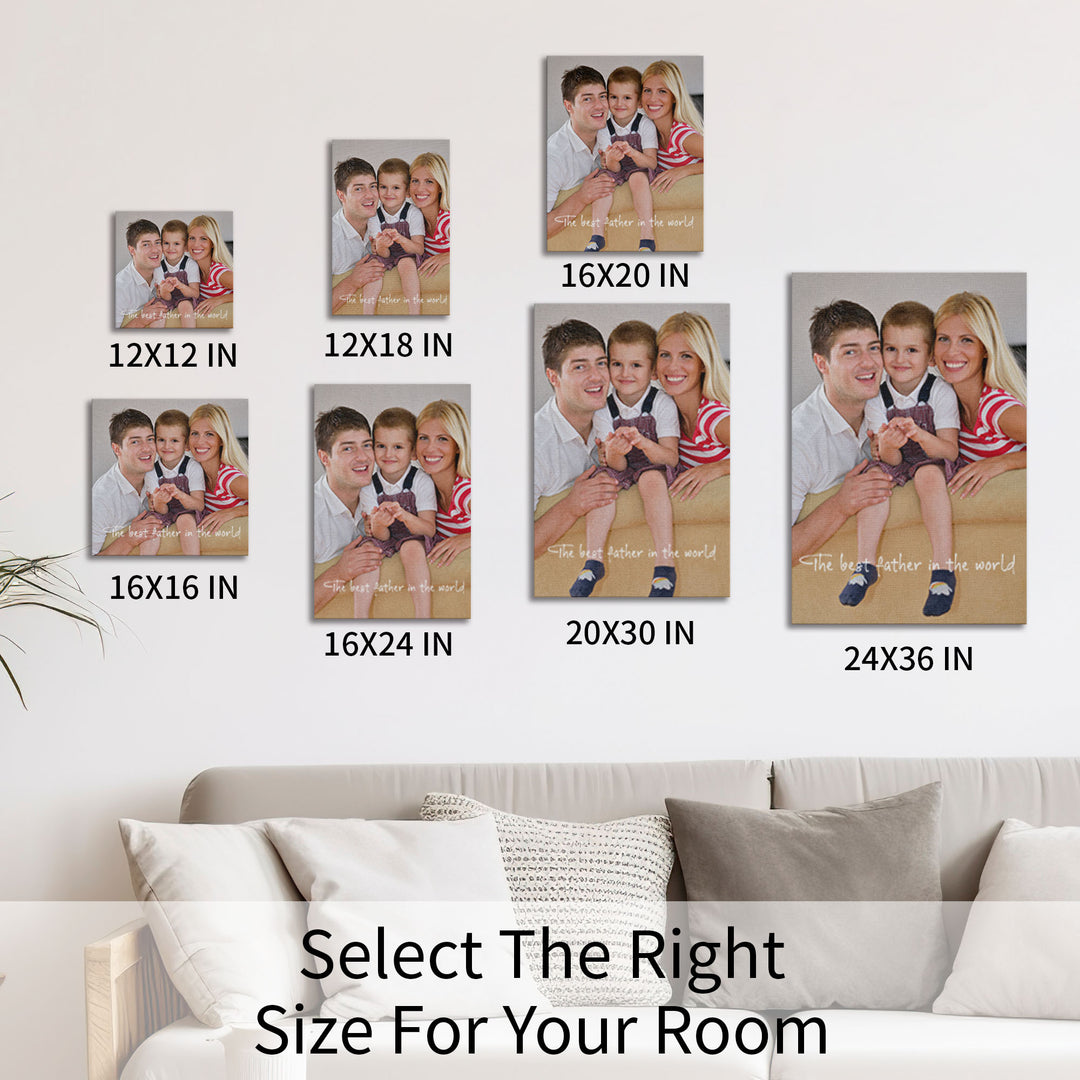 Easycosy Father's Day Gifts Custom Framed Canvas Prints with Your Photos（Made in USA）