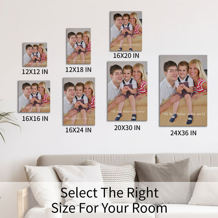 Easycosy Father's Day Gifts Custom Framed Canvas Prints with Your Photos（Made in USA）