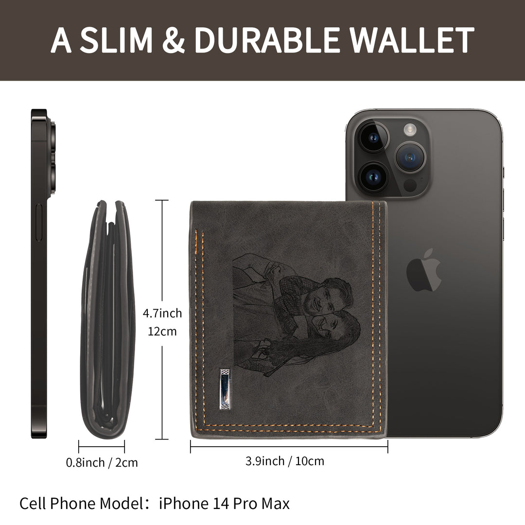 Easycosy Personalized Photo Wallet Engraved with Text-4