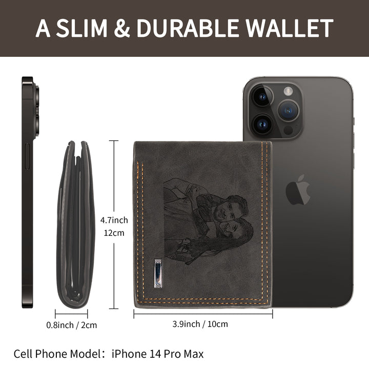 Easycosy Personalized Photo Wallet Engraved with Text-4