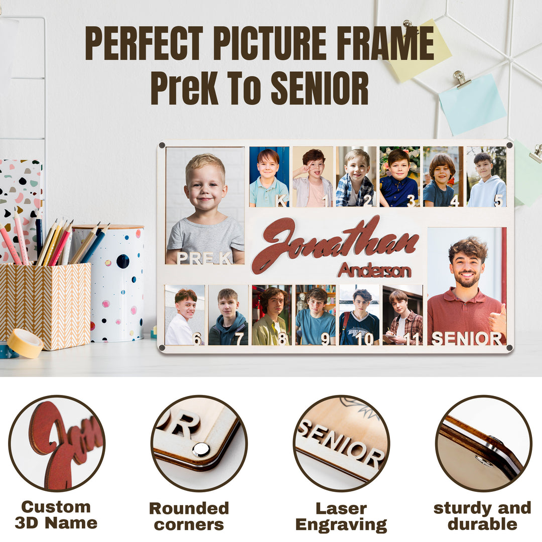 Easycosy  K-12 School Picture Frame Custom Wooden Frame