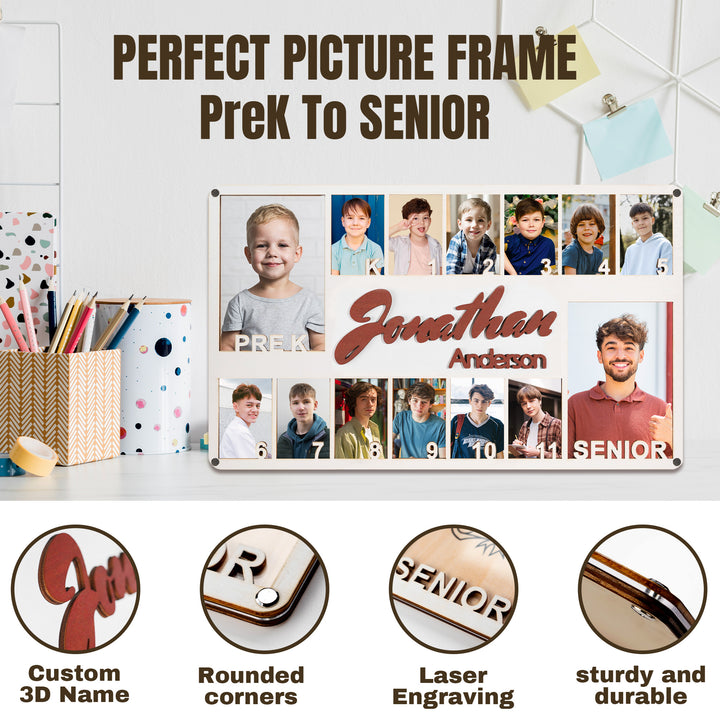 Easycosy  K-12 School Picture Frame Custom Wooden Frame