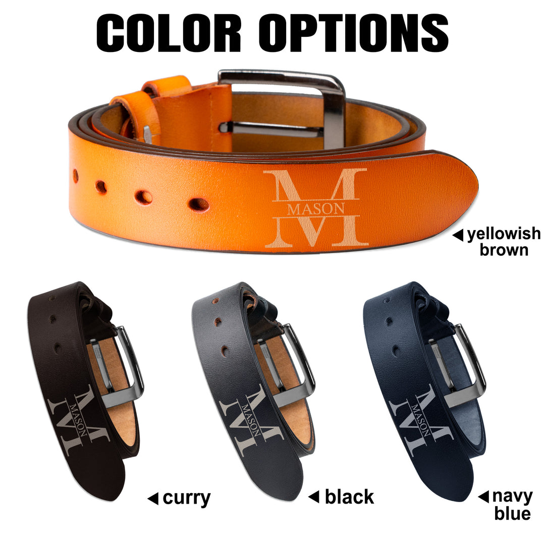 Easycosy Personalized Leather Belt-3（Made in USA）