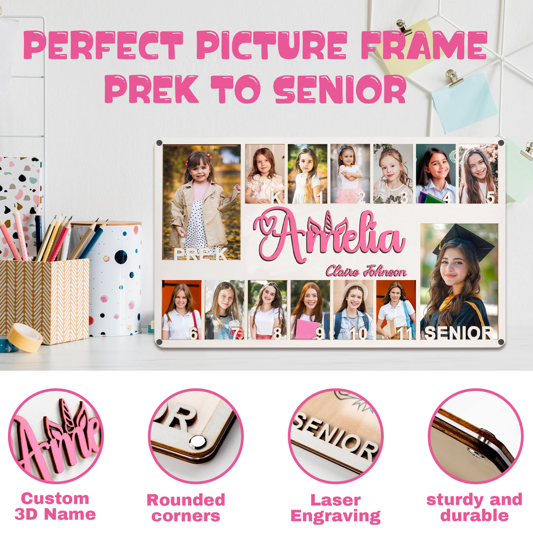 Easycosy  K-12 School Picture Frame Custom Wooden Frame-1