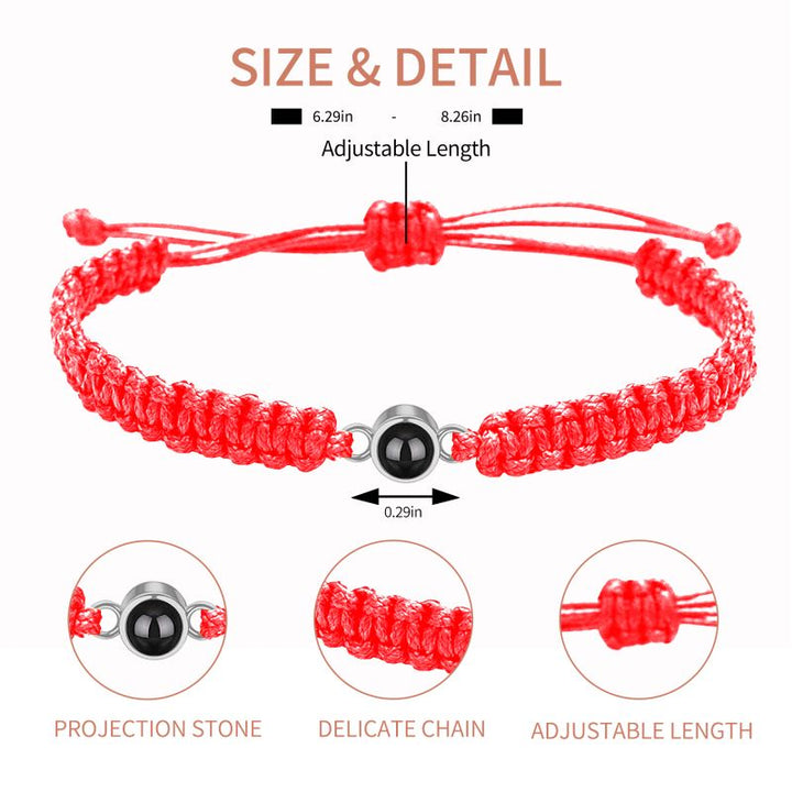 Customized Personalized Photo Bracelet With Thick Rope