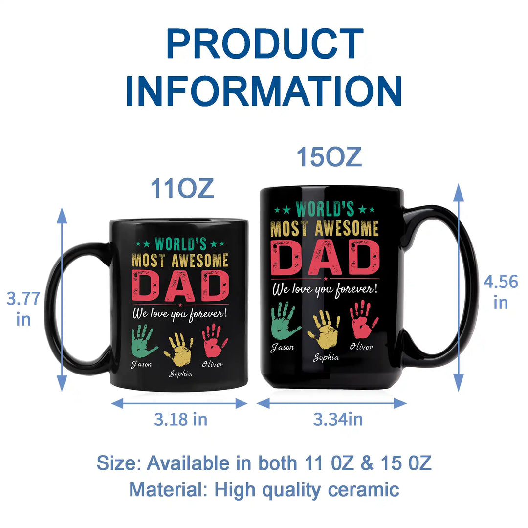 Easycosy Personalized Name Coffee Mug Handprint Design