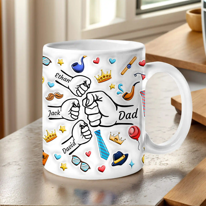 Easycosy Personalized Name Coffee Mug Fist Bump Design