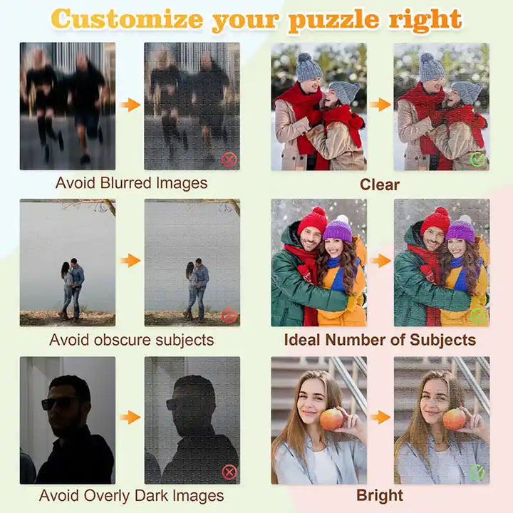 Custom Photo Puzzle Valentine's Day Gifts 70 Pieces(12x20cm)