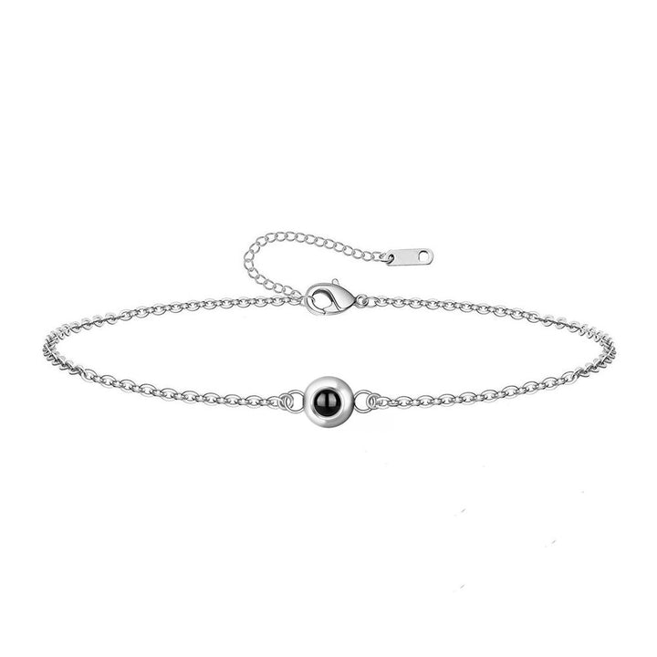 Personalized Adjustable Round Thin Chain Projection Bracelet