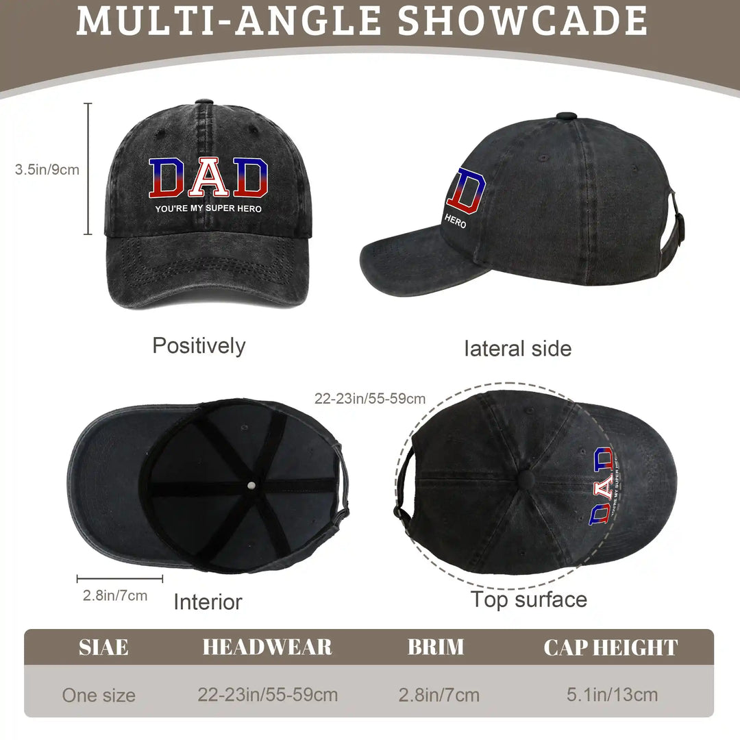 Easycosy Custom Baseball Cap Men Gifts for Dad（Made in USA）