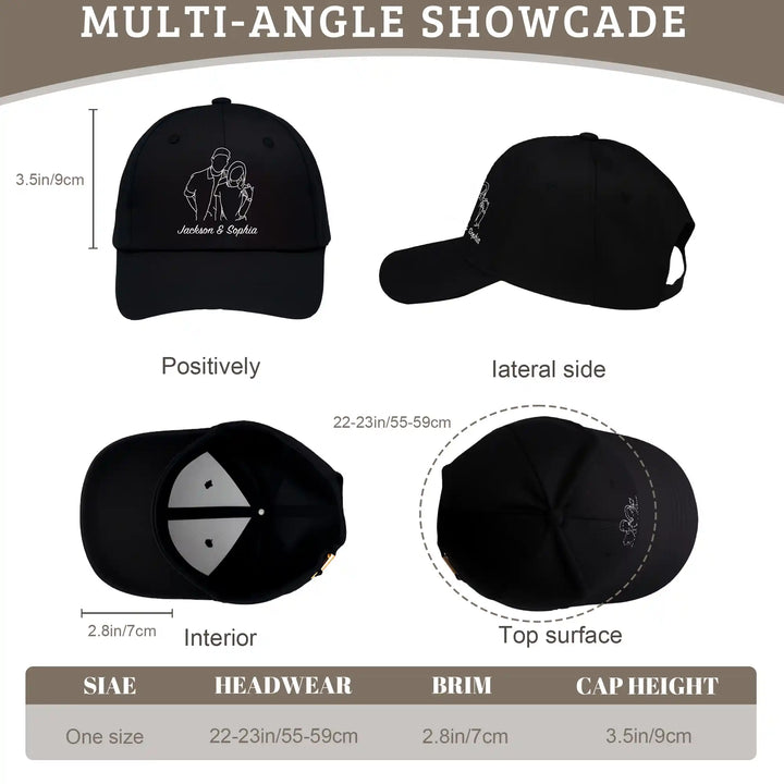 Easycosy Custom Baseball Cap Fathers Day Hats（Made in USA）