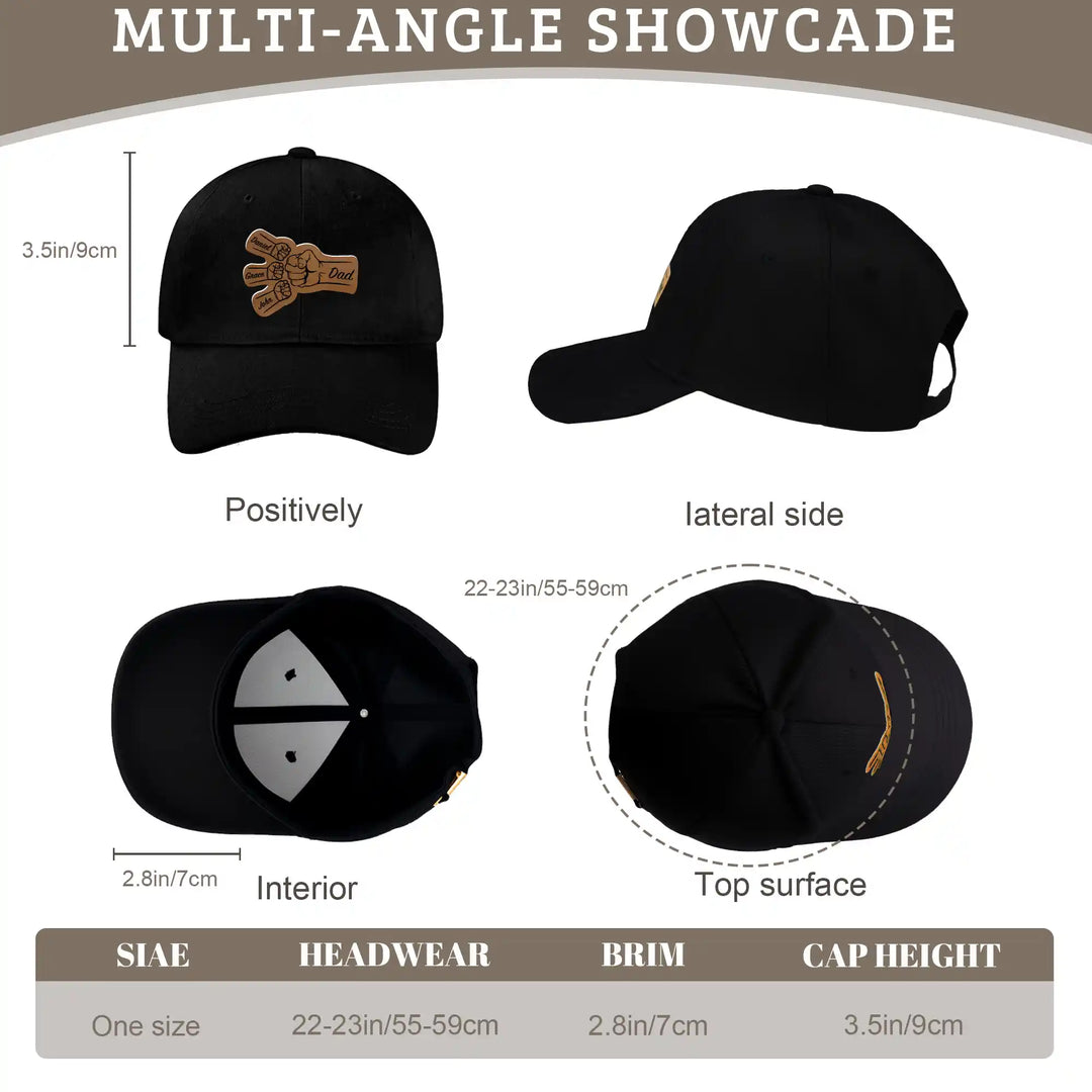 Easycosy Custom Baseball Cap with Leather Patch（Made in USA）
