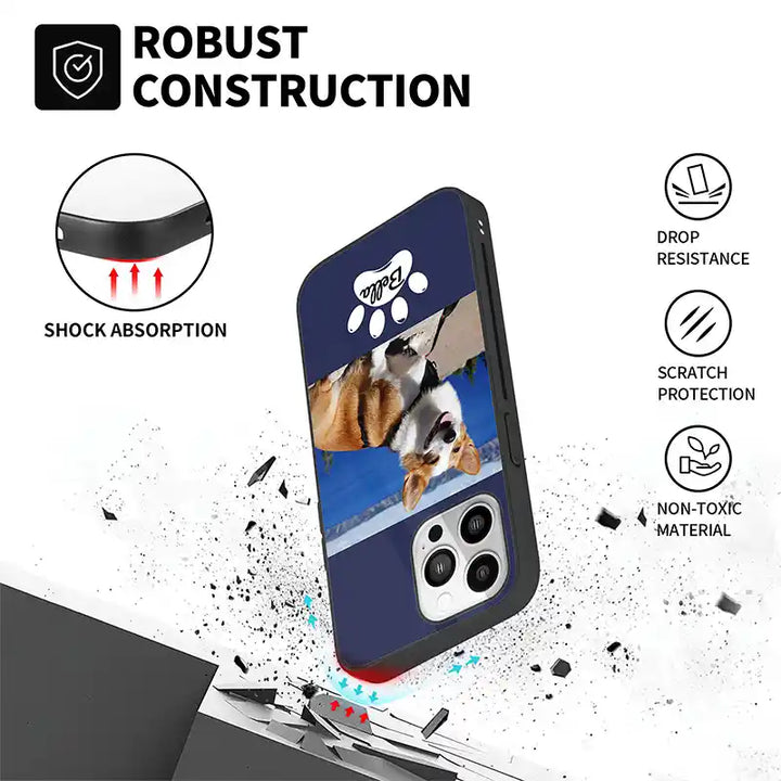 Custom Photo Text With Icon iPhone Case