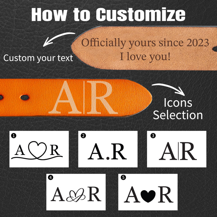 Easycosy Personalized Leather Belt-4（Made in USA）