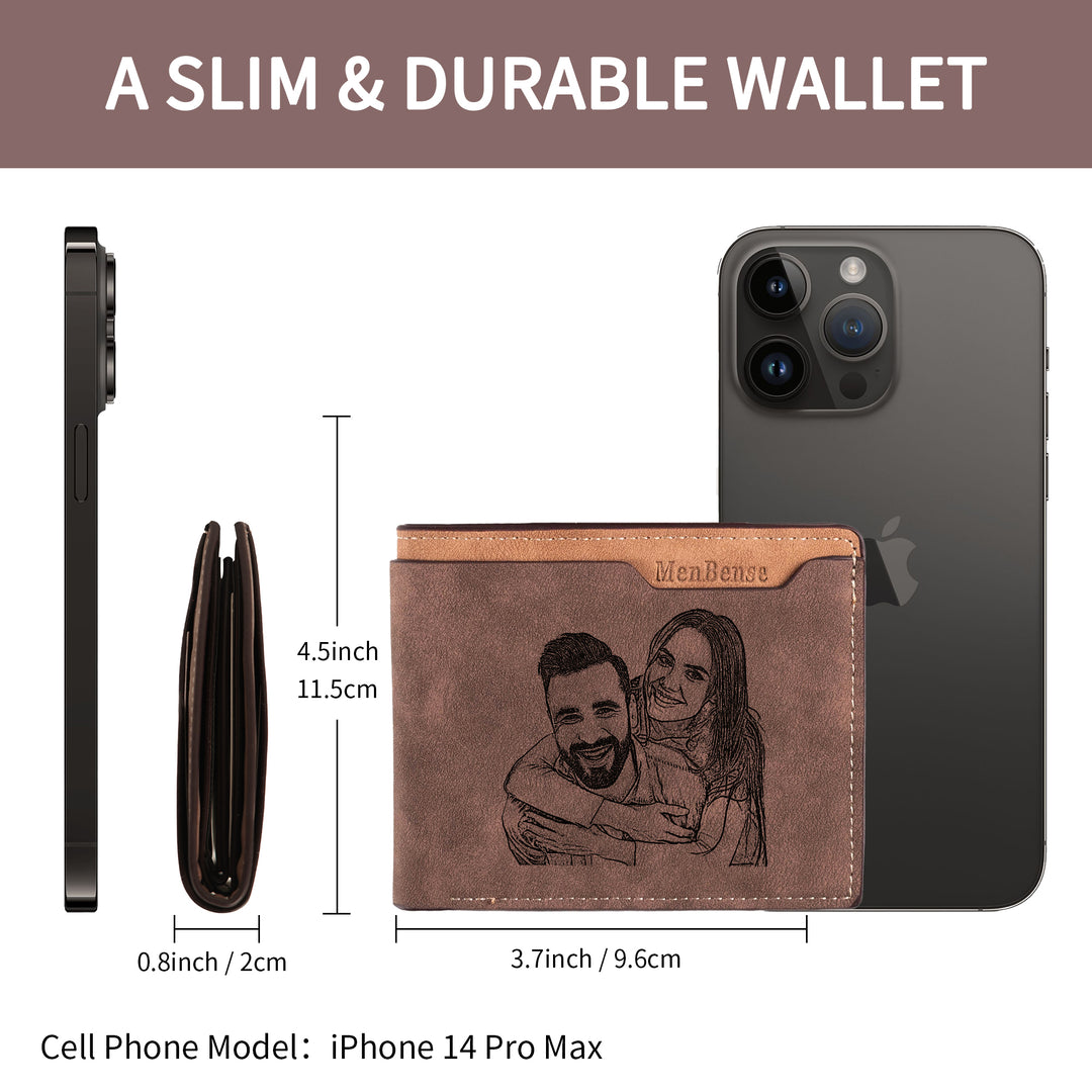 Easycosy Personalized Photo Wallet Engraved with Text-3