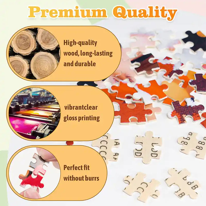 Custom Photo Round Shaped Puzzle Gifts 42 Pieces