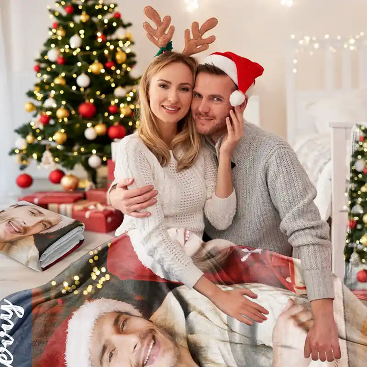 Personalized Modern Family Photos Text  Flannel Blankets