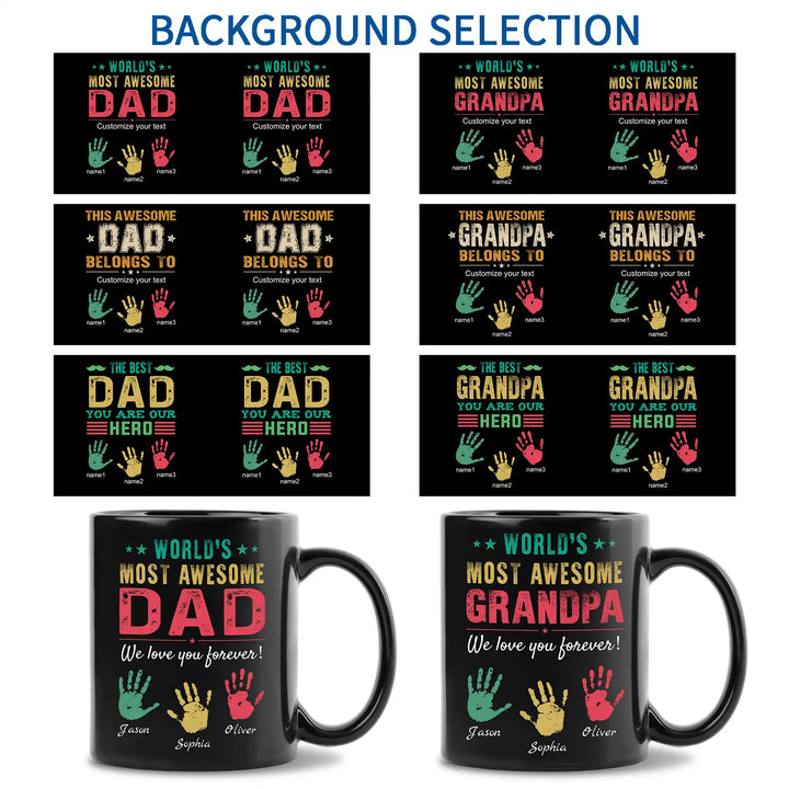 Easycosy Personalized Name Coffee Mug Handprint Design